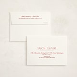 "Filigree" - Party Thank You Cards in Cardinal by Melanie Kosuge - FREE Recipient Addressing