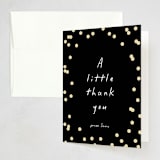 "Simple Confetti" - Party Thank You Cards in Midnight by Erin L. Wilson - Front