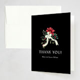 "A Holiday Party" - Party Thank You Cards in Ebony by Chris Griffith - Front