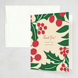 "Celosia" - Party Thank You Cards in Vanilla by Deynaaz Daraei - Front