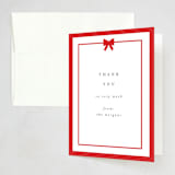 "Bow" - Party Thank You Cards in Holly Berry by AK Graphics - Front