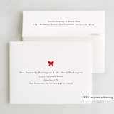 "Bow" - Party Thank You Cards in Holly Berry by AK Graphics - FREE Recipient Addressing