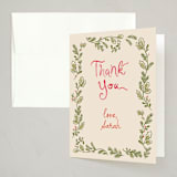 "Vintage Winter frame" - Party Thank You Cards in Pudding by Creo Study - Front