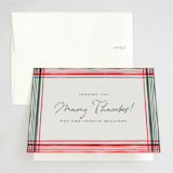 "Holiday Linen" - Party Thank You Cards in Berry by Chris Griffith - Front