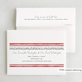 "Holiday Linen" - Party Thank You Cards in Berry by Chris Griffith - FREE Recipient Addressing