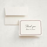 "Handwritten" - Party Thank You Cards in Wine by Cass Loh - Front