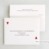 "Red Hearts" - Party Thank You Cards in Champagne by Helena Vitto - FREE Recipient Addressing