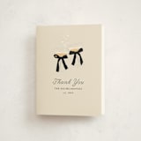 "Cheers" - Party Thank You Cards in Linen by Baumbirdy - Front