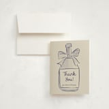 "Painted Bottle" - Party Thank You Cards in Denim by Adelyn T. - Front