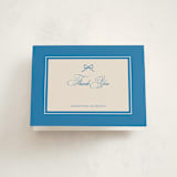 "Little Bow" - Party Thank You Cards in Ocean by Owl and Toad - Front