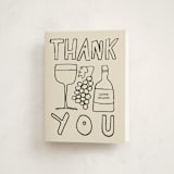 "Dinner Doodles" - Party Thank You Cards in Bone by Inkblot Design - Front