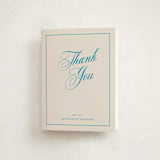 "calligraphy" - Party Thank You Cards in Antique Sky by Kamala Nahas - Front