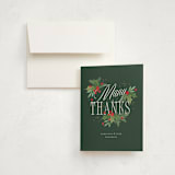 "Bright Berry" - Party Thank You Cards in Pine by Paper Raven Co. - Front