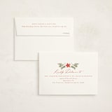 "Christmas Flowers" - Party Thank You Cards in Chardonnay by Claudia Orengo - FREE Recipient Addressing