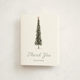 "Candy Cane Tree" - Party Thank You Cards in Snow by Baumbirdy - Front