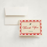 "Mingle and Jingle" - Party Thank You Cards in Peppermint by Pati Cascino - Front