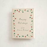 "Christmas Lights" - Party Thank You Cards in Chardonnay by Sherley Ferreira - Front