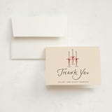 "Candles" - Party Thank You Cards in Cranberry by Jenna Holcomb - Front