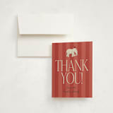 "White Elephant" - Party Thank You Cards in Santa Hat by Heather Schertzer - Front