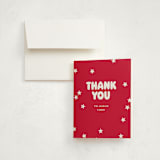 "Party in the USA" - Party Thank You Cards in Crimson by Baumbirdy - Front
