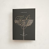 "Cocktails!" - Party Thank You Cards in Midnight by Paper Raven Co. - Front