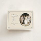 "Timeless love" - Party Thank You Cards in Dusty Blue by Stacey Meacham - Front