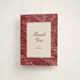 "Marble and Stars" - Party Thank You Cards in Mulled Wine by Corinne Malesic - Front