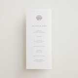 "Simple Seashell" - Letterpress Long Programs in Dove Grey by Hannah Bowman - Front