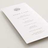 "Simple Seashell" - Letterpress Long Programs in Dove Grey by Hannah Bowman - Detail