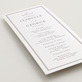 "Formal Serif" - Letterpress Long Programs in Dove Grey by Nicole Walsh - Detail