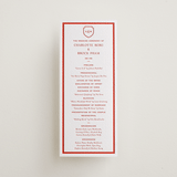 "Racquet" - Letterpress Long Programs in Verona Sunset by Megan Davis - Front