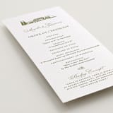 "Vineyard Elegance" - Letterpress Long Programs in Pistachio by Lucrecia Caporale - Detail