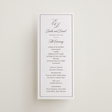 "Royal" - Letterpress Long Programs in Soft Black by Melinda Denison - Front