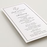 "Royal" - Letterpress Long Programs in Soft Black by Melinda Denison - Detail