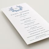 "Flowers monogram" - Letterpress Long Programs in Sky Blue by Cass Loh - Detail