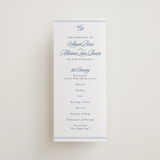"Stately" - Letterpress Long Programs in Provincial Blue by Creo Study - Front