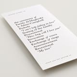 "Westin" - Letterpress Long Programs in Soft Black by Hudson meet Rose - Detail