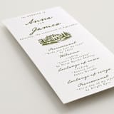 "Villa" - Letterpress Long Programs in Olive by Maja Cunningham - Detail