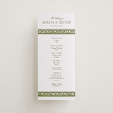 "Darcy" - Letterpress Long Programs in Olive by Robert and Stella - Front