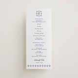 "Talavera Tiles" - Letterpress Long Programs in Lapis by Olivia Raufman - Front