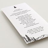 "Mountain Pines" - Letterpress Long Programs in Soft Black by Winston Latchman - Detail