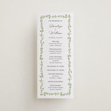 "flower garden" - Letterpress Long Programs in Matcha | Soft Black by Susan Moyal - Front