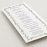 "flower garden" - Letterpress Long Programs in Matcha | Soft Black by Susan Moyal - Detail