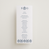 "Pressed Motif" - Letterpress Long Programs in Blueberry by Oma N. Ramkhelawan - Front