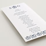 "Pressed Motif" - Letterpress Long Programs in Blueberry by Oma N. Ramkhelawan - Detail