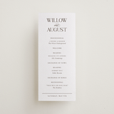 "Willow" - Letterpress Long Programs in Cacao Bean by Snow and Ivy - Front
