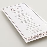 "Parker" - Letterpress Long Programs in Cinnamon by Angela Garrick - Detail