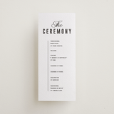 "bold & elegant" - Letterpress Long Programs in Soft Black by Sumak Studio - Front