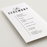 "bold & elegant" - Letterpress Long Programs in Soft Black by Sumak Studio - Detail