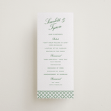 "Garden Trellis" - Letterpress Long Programs in Fern by Angela Garrick - Front